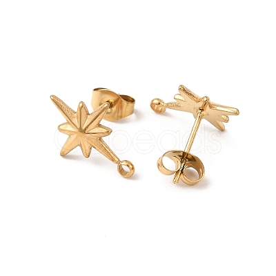 304 Stainless Steel Stud Earrings STAS-K291-13B-G-1