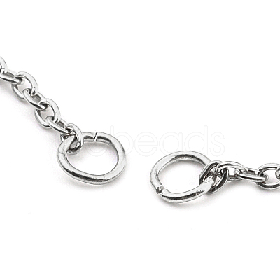 Tarnish Resistant 304 Stainless Steel Cable Chains Bracelet Making AJEW-P119-02P-1