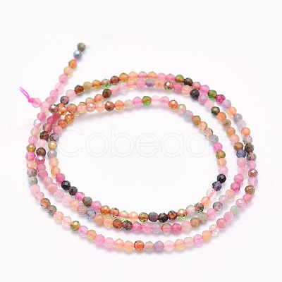 Natural Tourmaline Beads Strands G-O166-27-2mm-1