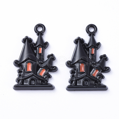 Black Alloy Enamel Pendant X-ENAM-D040-B01-1