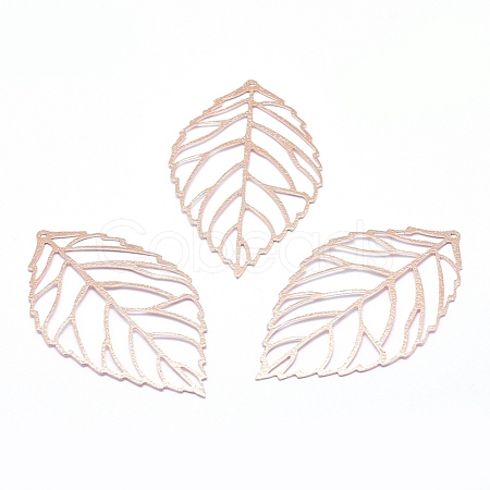 Brass Big Pendants KK-P155-02RG-NR-1