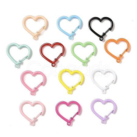 Spray Painted Alloy Key Snap Hook Clasps for Keychains FIND-L016-03-1