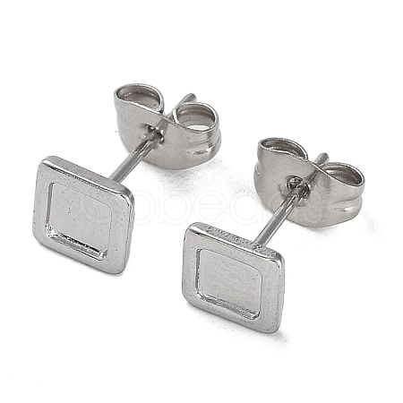 Non-Tarnish 304 Stainless Steel Stud Earrings Findings STAS-M323-14P-1