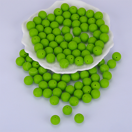 Round Silicone Focal Beads SI-JX0046A-133-1