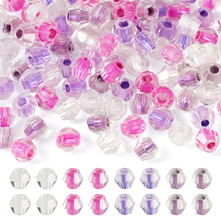 2Bags 200Pcs Transparent Glass Beads GLAA-TA0003-44C-1