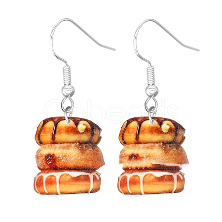 Acrylic Food Model Dangle Earrings PW-WG51A76-09-1