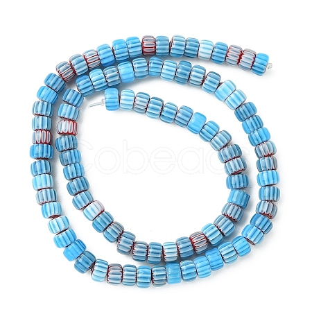 1 Strand Handmade Millefiori Glass Beads Strands LAMP-YW0004-16B-1