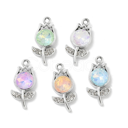Alloy K5 Glass Pendants FIND-L024-18P-1