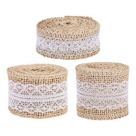 3 Rolls 3 Styles Burlap Ribbon OCOR-TA0003-89-1