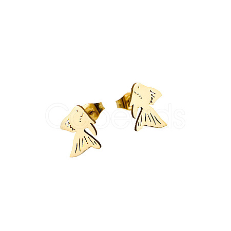 304 Stainless Steel Stud Earrings for Women WGC8BC2-01-1