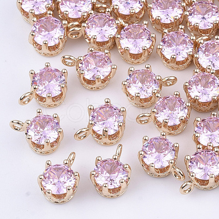 Transparent Glass Charms GLAA-T007-17E-1