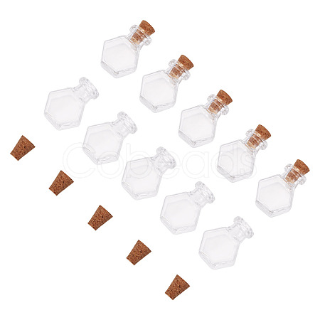 10Pcs Clear Glass Wishing Bottles AJEW-TA0002-85G-1