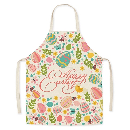 Easter Theme Flax Sleeveless Apron PW-WG92721-10-1
