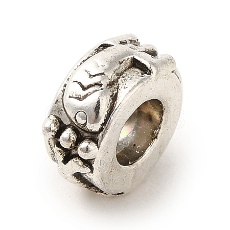 Tibetan Style Alloy European Beads TIBEP-L021-25AS-1
