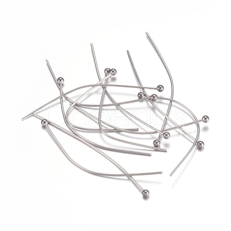 Non-Tarnish 304 Stainless Steel Ball Head Pins S-STAS-O105-04-0.6x40-1