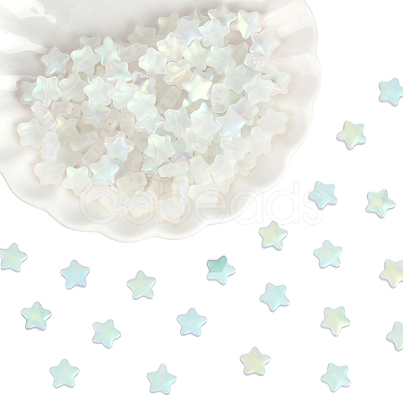 150Pcs Spray Painted Glass Beads GLAA-PA0001-83-1
