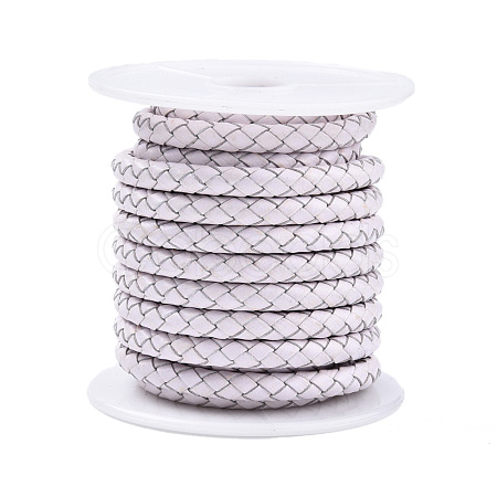 Braided Cowhide Leather Cord NWIR-N005-01R-5mm-1