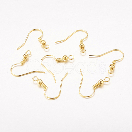 Brass Earring Hooks KK-S075-G-1