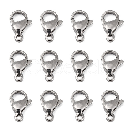 Tarnish Resistant Polished 304 Stainless Steel Lobster Claw Clasps STAS-R072-39A-1