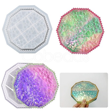 Polygon Jewelry Tray Food Grade Silicone Molds DIY-D074-02-1