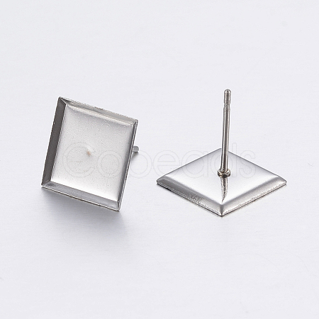 Tarnish Resistant 304 Stainless Steel Ear Stud Findings STAS-P198-22-1