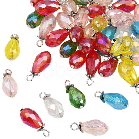 50Pcs Electroplate Glass Pendants FIND-SP0004-73-1