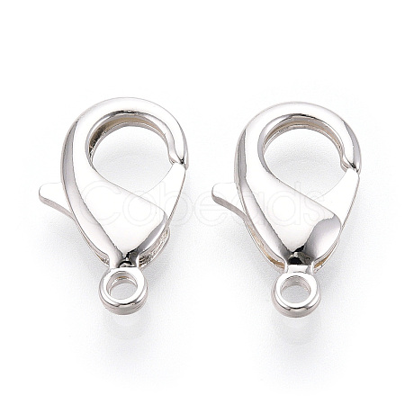 Brass Lobster Claw Clasps KK-YW0004-01E-S-1