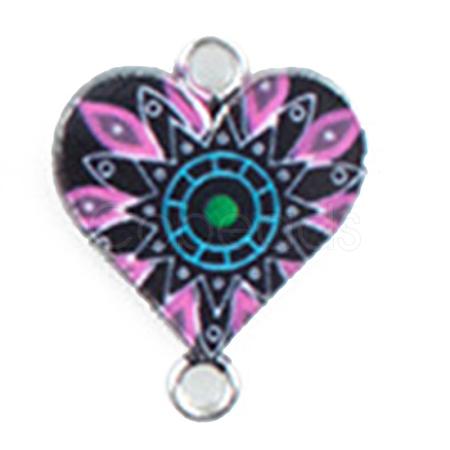 Alloy Enamel Connector Charms ENAM-CJC0001-08P-G-1