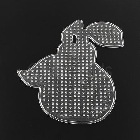 Pear ABC Plastic Pegboards used for 5x5mm DIY Fuse Beads X-DIY-Q009-33-1