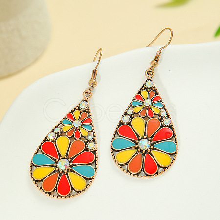 Bohemian Alloy Enamel Dangle Earrings FS-WG2DAA9-14-1