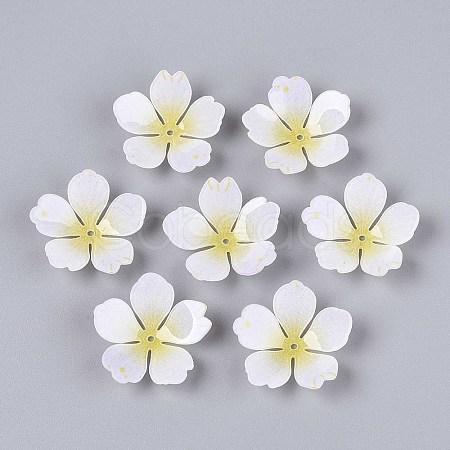 Flower Acrylic Bead Caps SACR-T017-51A-1