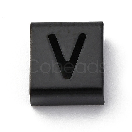Ion Plating(IP) 304 Stainless Steel Square Slide Charms STAS-L132-14V-B-1