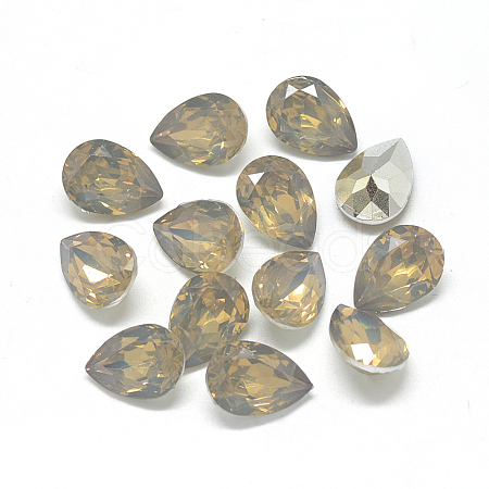 Pointed Back Resin Rhinestone Cabochons RESI-T014-13x18mm-A18-1