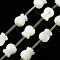 Natural Trochid Shell/Trochus Shell Beads Strands, Flower, Bleach, Creamy White, 8x8mm, Hole: 0.9mm