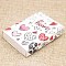 Kraft Paper Boxes and Earring Jewelry Display Cards, Packaging Boxes, with Heart Pattern, White, Folded Box Size: 7.3x5.4x1.2cm, Display Card: 6.5x5x0.05cm