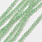 Natural Green Aventurinee Beads Strands, Faceted Round, 3mm, Hole: 0.8mm, about 129pcs/strand, 15 inch