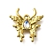 304 Stainless Steel Pendants, with Rhinestone, Real 18K Gold Plated, Ion Plating(IP), Butterfly, Crystal AB, 24x23x4mm, Hole: 2mm