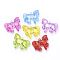 Transparent Acrylic Pendants, Horse, Mixed Color, 44x46x12mm, Hole: 2mm, about 60pcs/500g