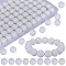 80Pcs Round Silicone Focal Beads, Chewing Beads For Teethers, DIY Nursing Necklaces Making, White, 15mm, Hole: 2mm