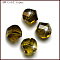 K9 Glass, Imitation Austrian Crystal Beads, Grade AAA, Faceted, Polygon, Olive, 6mm, Hole: 0.7~0.9mm