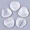 Natural Quartz Crystal Thumb Worry Stone, Pocket Palm Stones, for Healing Reiki Stress Relief, Heart Shape, 39~40x39~40x5~6mm