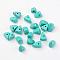 Natural Howlite Beads, Dyed & Heated, Nuggets, Medium Turquoise, 6~8x4~6x3~5mm, Hole: 1mm