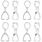 SUNNYCLUE 6Pcs 925 Sterling Silver Pendants Bails, Ice Pick & Pinch Bails, with 925 Stamp, Silver, 12mm, Hole: 4x3mm, Pin: 0.7mm