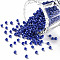 (Repacking Service Available) Glass Seed Beads, Opaque Colors Lustered, Round, Blue, 6/0, 4mm, Hole: 1mm, about 12g/bag