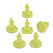 Silicone Ear Nuts, Earring Backs, for Stud Earring Making, Yellow Green, 11x8x8mm, Hole: 0.7mm