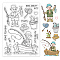 PVC Plastic Stamps, for DIY Scrapbooking, Photo Album Decorative, Cards Making, Stamp Sheets, Man Pattern, 16x11x0.3cm