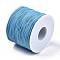 Polyester Cords, Light Sky Blue, 0.5~0.6mm, about 131.23~142.16 yards(120~130m)/roll