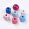 Natural Wood Beads, Dyed, Cube, Mixed Color, 10x10x10mm, Hole: 3.5mm, about 980pcs/500g