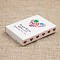 Kraft Paper Boxes and Earring Jewelry Display Cards, Packaging Boxes, with Word and Flower Pattern, White, Folded Box Size: 7.3x5.4x1.2cm, Display Card: 6.5x5x0.05cm