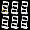 6Pcs 3 layers 24-Hole Acrylic Earring Display Stands ODIS-PH0001-52-1